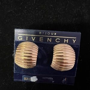 Vintage gold tone Givenchy clip-on earrings.